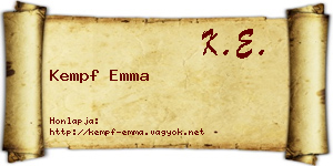 Kempf Emma névjegykártya