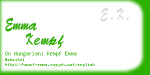 emma kempf business card